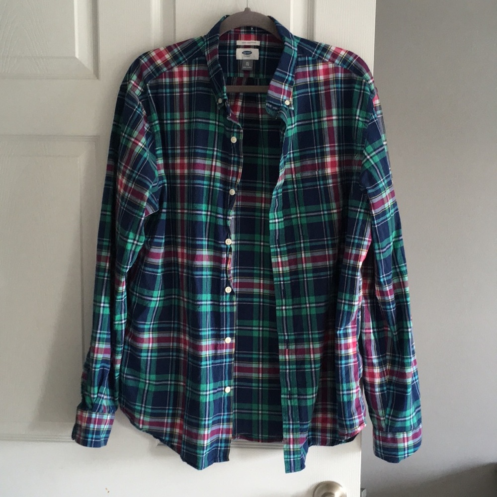 Old Navy Men’s Slim Fit Plaid Button Down